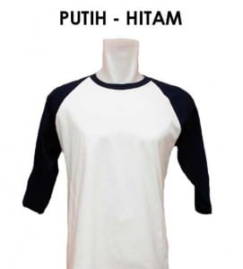 kaos raglan-putih-hitam