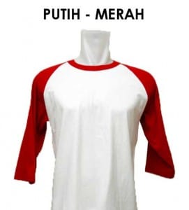 kaos raglan-putih-merah