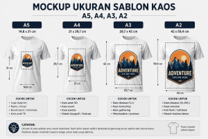 ukuran sablon kaos